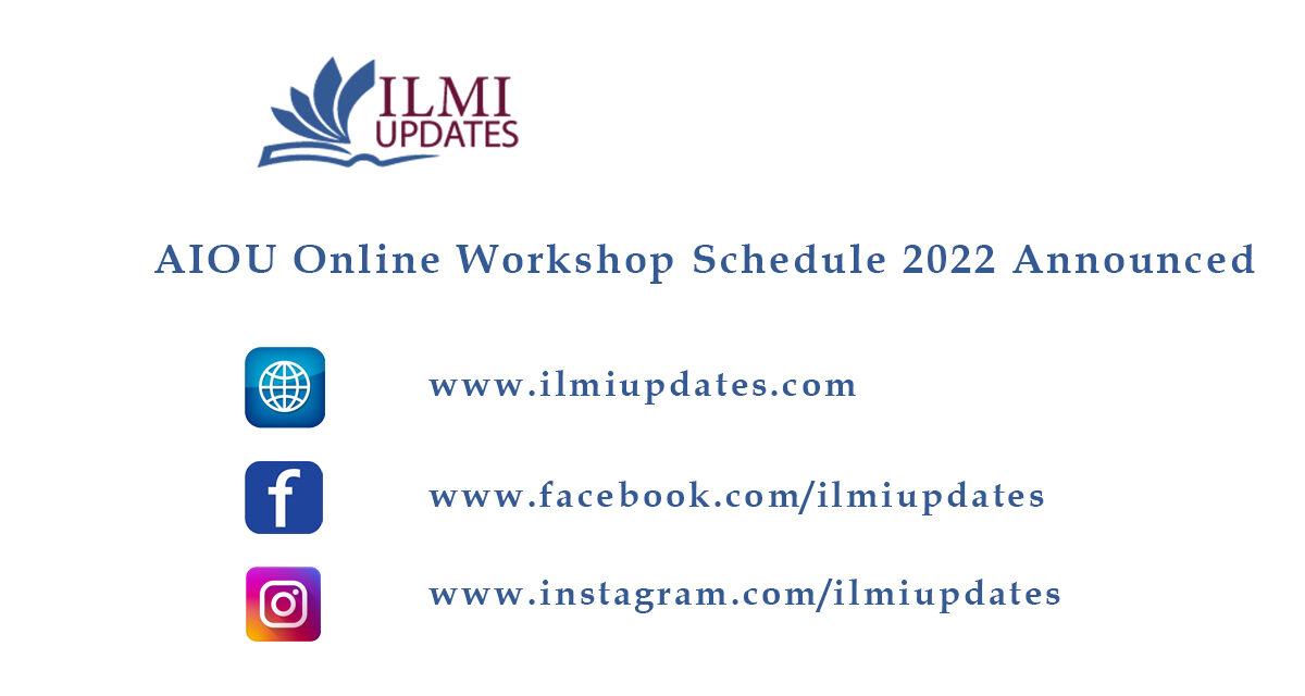 AIOU Online Workshop Schedule 2022 Announced