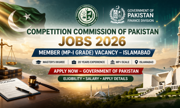 Competition Commission of Pakistan (CCP) Jobs 2026 – Member CCP MP-I Grade Government Jobs in Islamabad (Eligibility, Salary & Apply Details)