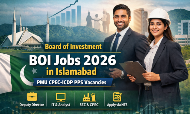 Board of Investment BOI Jobs 2026 in Islamabad – PMU CPEC-ICDP PPS Vacancies