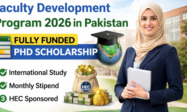 Faculty Development Program 2026 in Pakistan – Fully Funded PhD Scholarship for University Teachers