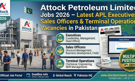 Attock Petroleum Limited Jobs 2026 – Latest APL Executives, Sales Officers & Terminal Operations Vacancies in Pakistan