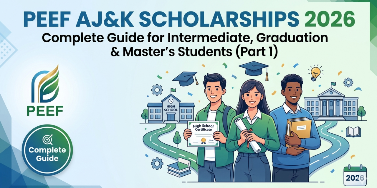 PEEF AJ&K Scholarships 2026 – Complete Guide for Intermediate, Graduation & Master’s Students (Part 1)