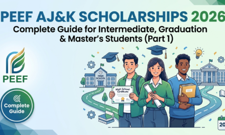 PEEF AJ&K Scholarships 2026 – Complete Guide for Intermediate, Graduation & Master’s Students (Part 1)