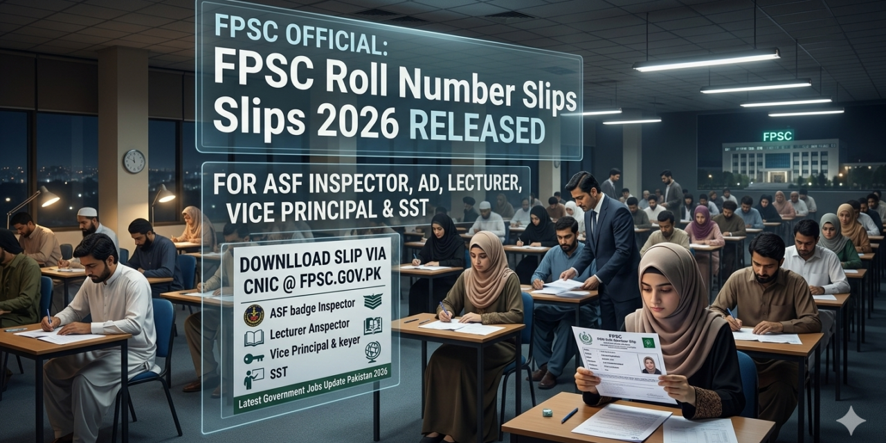 FPSC Roll Number Slips 2026 Released – ASF Inspector, Lecturer, AD & SST Latest Update