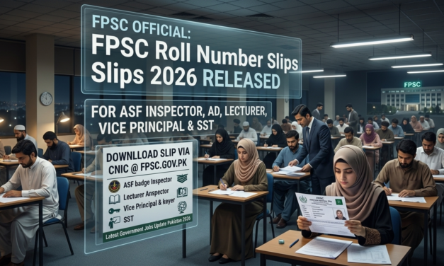 FPSC Roll Number Slips 2026 Released – ASF Inspector, Lecturer, AD & SST Latest Update