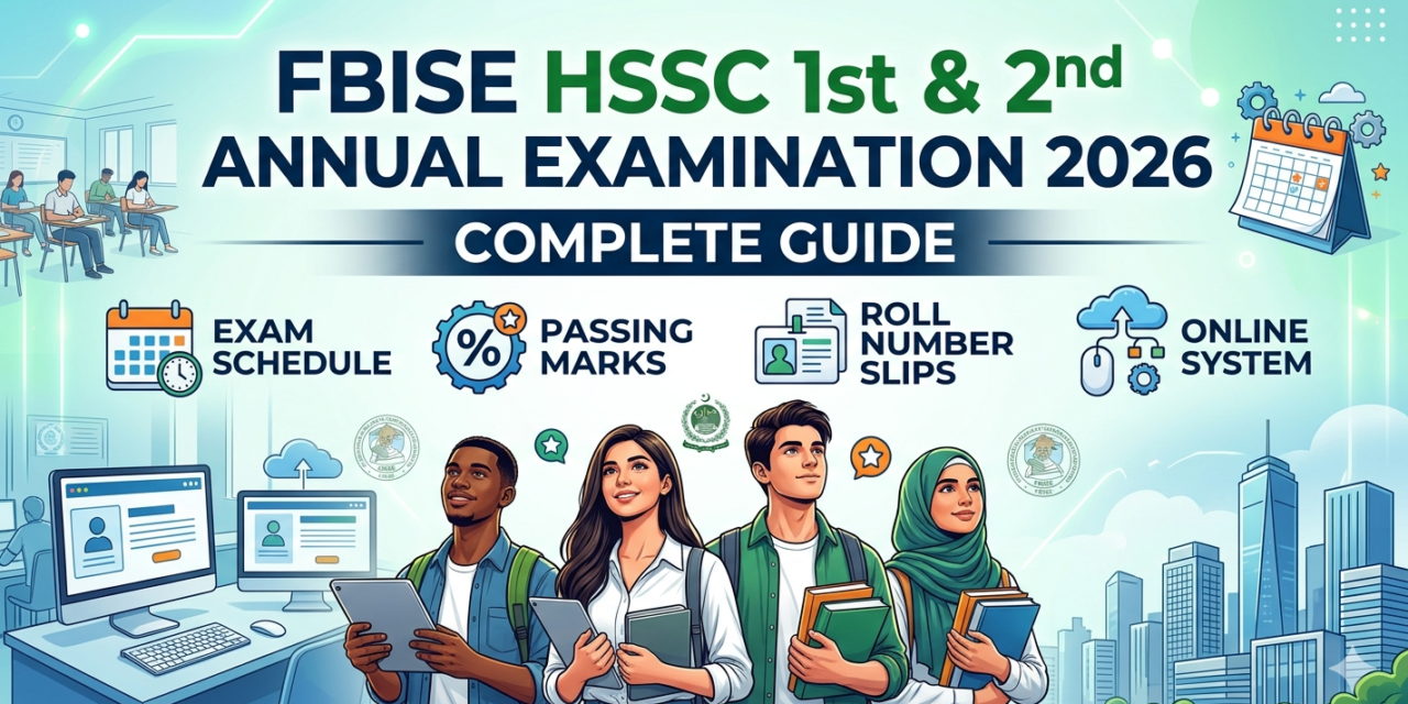 FBISE HSSC Exam 2026 Complete Guide: Schedule, Passing Marks, Roll Number Slips & Online System