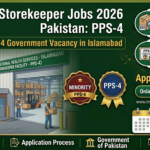 Storekeeper Jobs 2026 Pakistan Ministry of National Health Services – PPS-4 Government Vacancy in Islamabad (Apply Now)