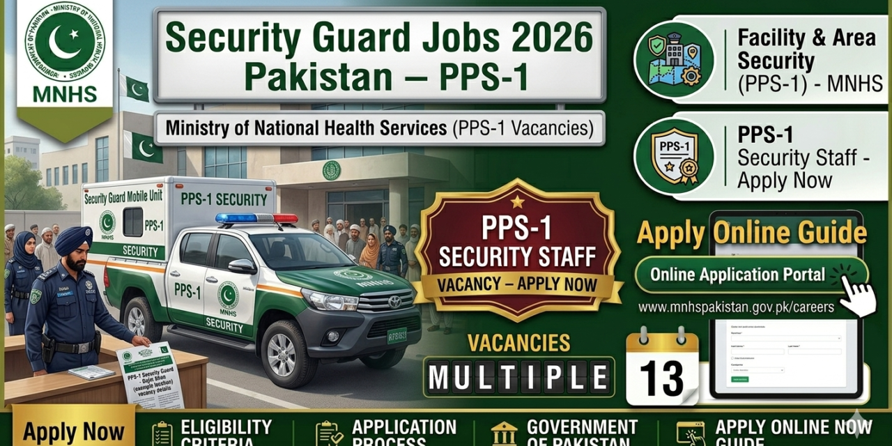 Security Guard Jobs 2026 Pakistan – PPS-1 Vacancies in Ministry of National Health Services Pakistan (Apply Now)