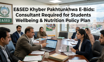 E&SED Khyber Pakhtunkhwa E-Bids: Consultant Required for Students Wellbeing & Nutrition Policy Plan