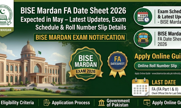 BISE Mardan FA Date Sheet 2026 Expected in May – Latest Updates, Exam Schedule & Roll Number Slip Details