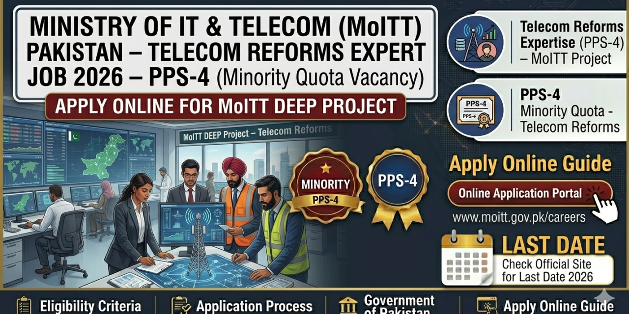 Telecom Reforms Expert Job 2026 in Pakistan – Apply Online for MoITT DEEP Project