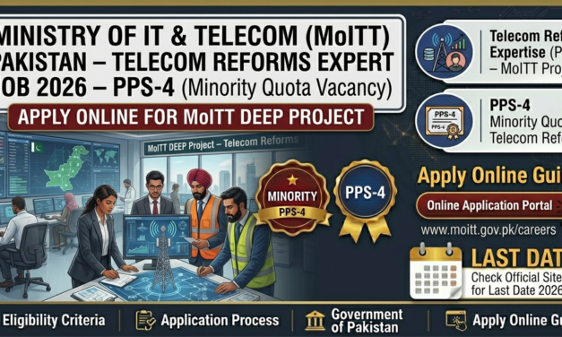 Telecom Reforms Expert Job 2026 in Pakistan – Apply Online for MoITT DEEP Project