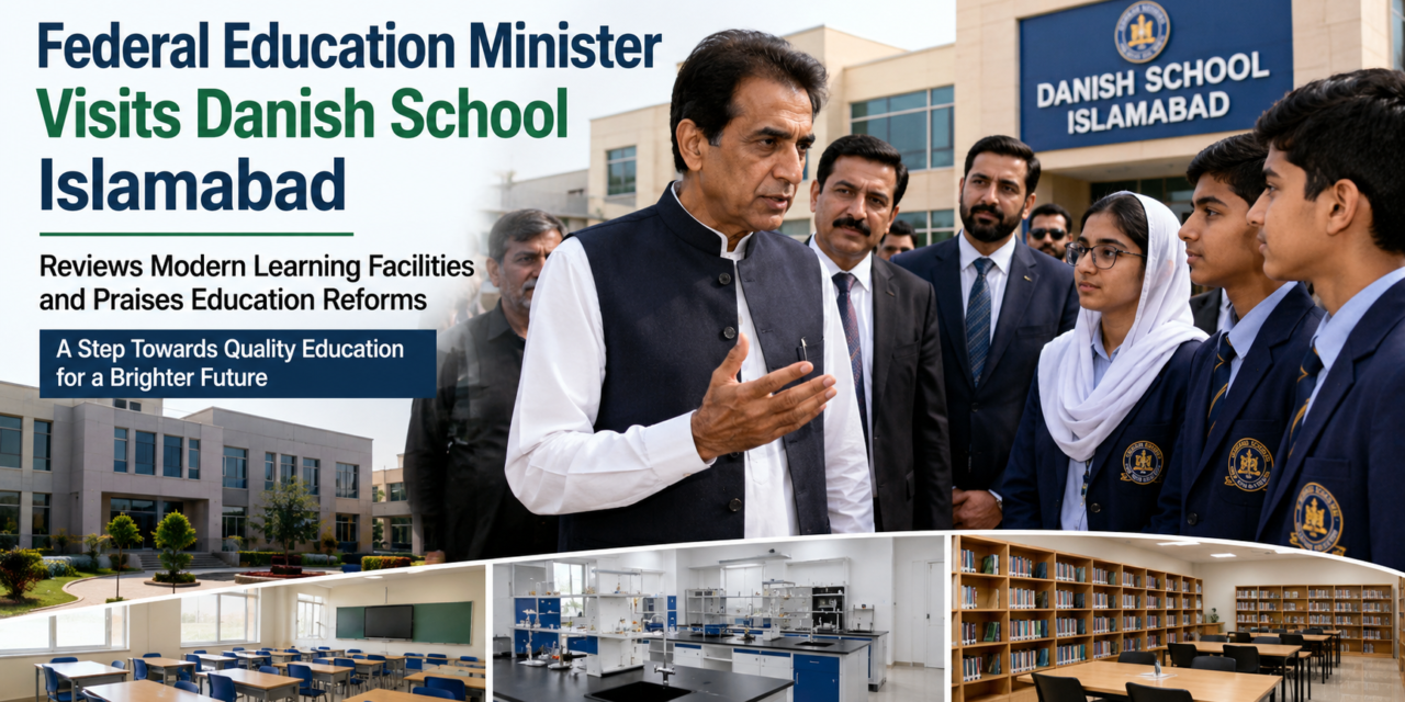 Federal Education Minister Visit Danish School Islamabad, Reviews Modern Learning Facilities