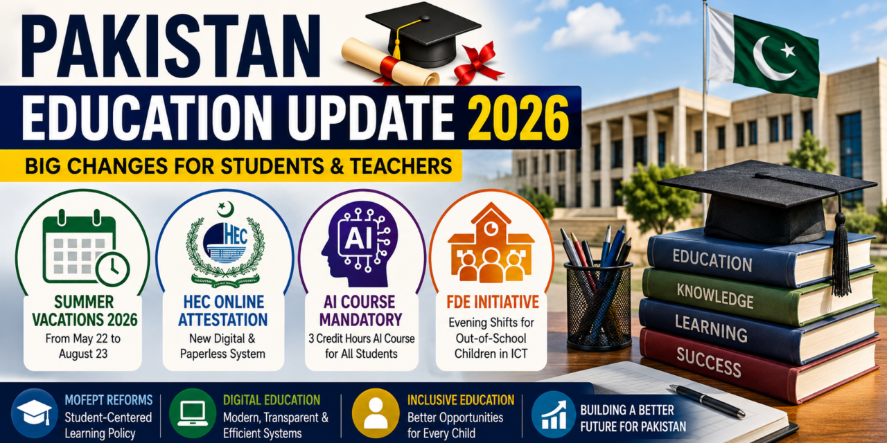 Pakistan Education Update 2026: Summer Vacations, HEC Online Attestation & New AI Course Policy