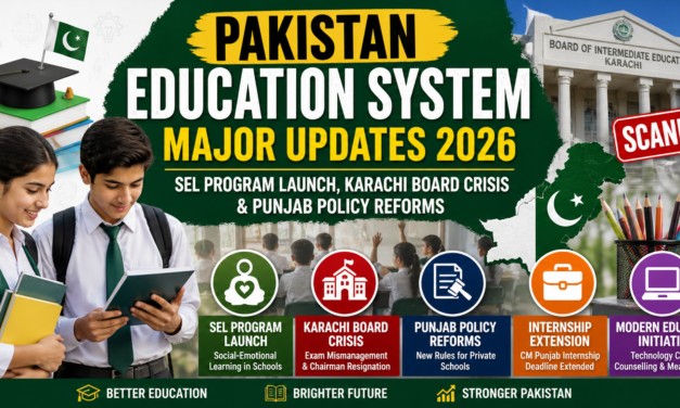 Pakistan Education News 2026 Major Updates : SEL Program Launch, Karachi Board Crisis & Punjab Policy Reforms