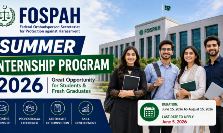 FOSPAH Internship 2026 Program in Summer Announced for Students & Fresh Graduates in Pakistan