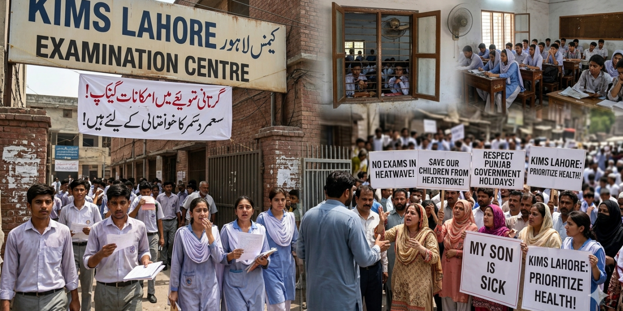 KIMS Lahore Exams Controversy Lahore Faces Backlash for Holding Exams During Punjab Summer Holidays Amid Heatwave Concerns
