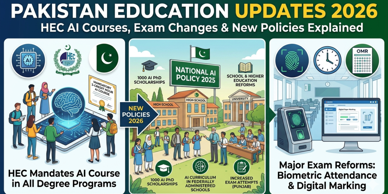 Pakistan Education Updates 2026: HEC AI Courses, Exam Changes & New Policies Explained