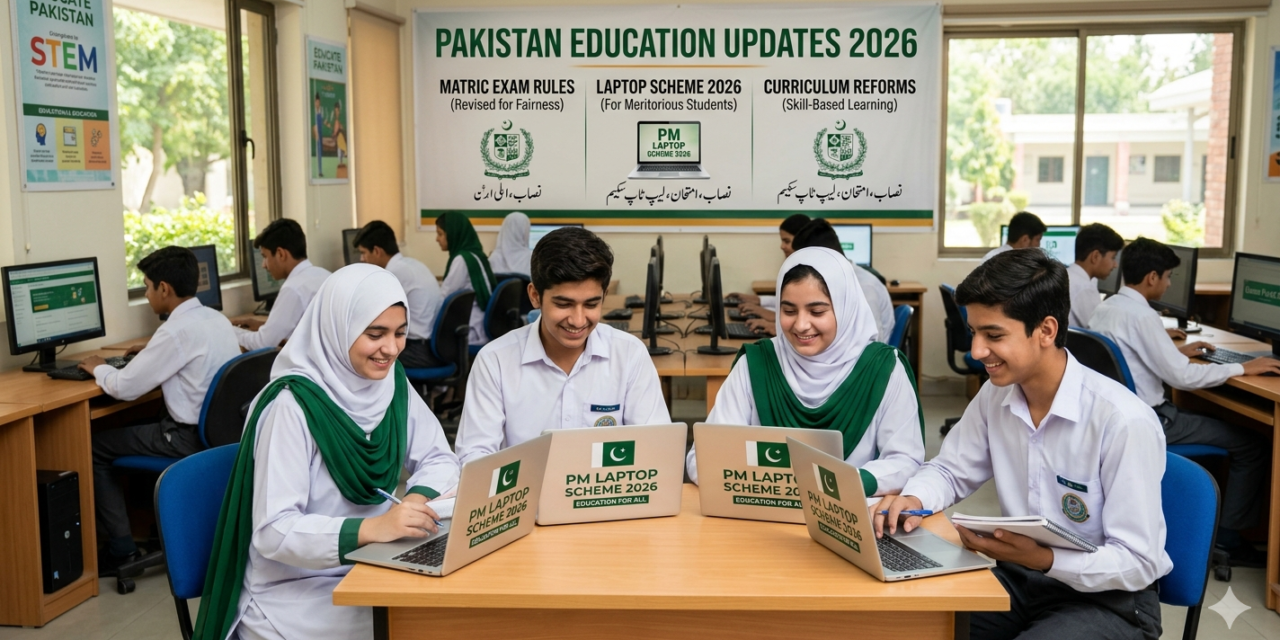 Pakistan Education Updates 2026: Matric Exam Rules, Laptop Scheme & Curriculum Reforms