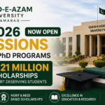 QAU Fall 2026 Admissions Open: Students Can Apply for BS, MPhil and PhD Programs with Rs. 121 Million Scholarships