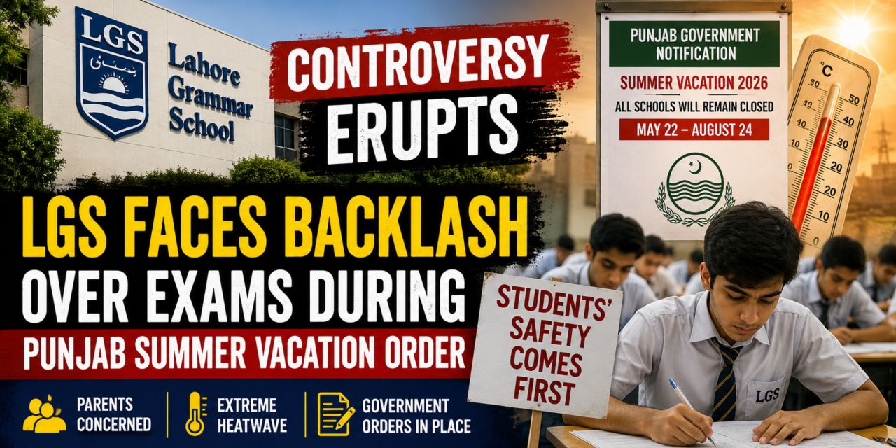 Lahore Grammar School Controversy Faces Backlash Over Exams During Punjab Summer Vacation Order