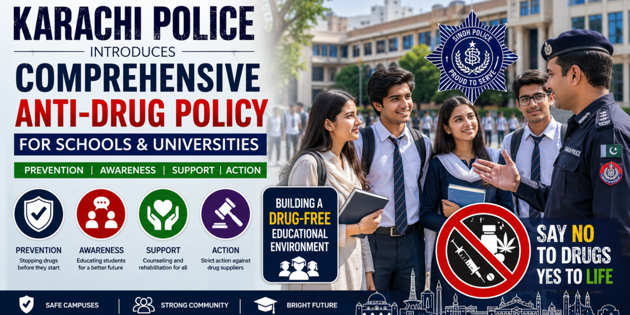 Karachi Anti Drug Policy: Police Introduces Comprehensive Anti-Drug Policy for Schools and Universities
