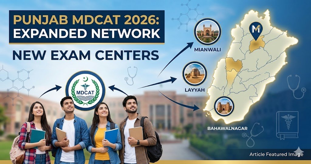 Punjab Expands MDCAT 2026 Network with New Exam Centers in Mianwali, Layyah, and Bahawalnagar