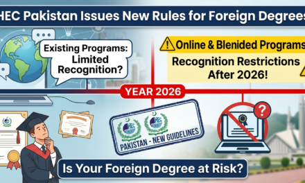 HEC Foreign Degree Rules Pakistan Issues New Rules for Foreign Degrees: Online and Blended Programs May Face Recognition Restrictions After 2026