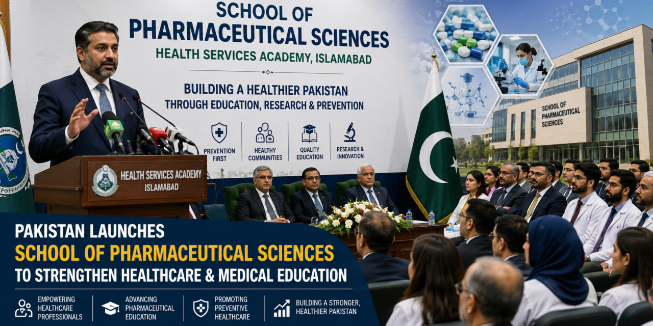 Pakistan Launches School of Pharmaceutical Sciences to Strengthen Health Services Academy Pakistan