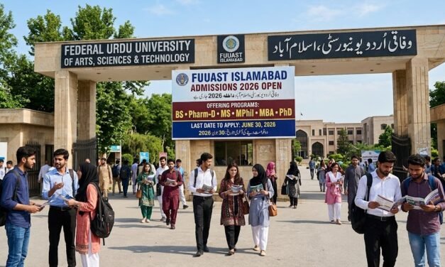 FUUAST Islamabad Admissions 2026 Open: BS, Pharm-D, MS, MPhil, MBA and PhD Programs, Last Date June 30