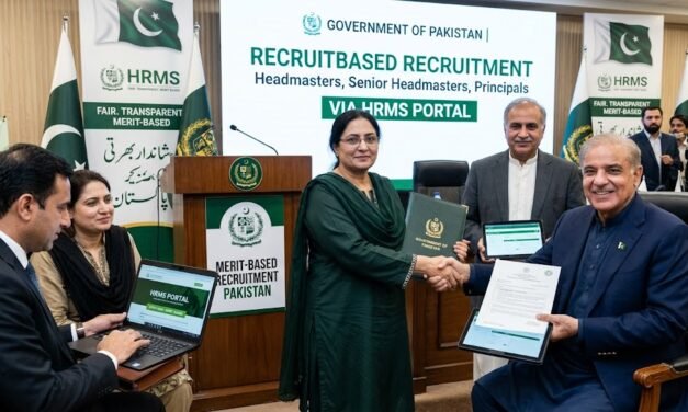 Government Announces Merit-based Recruitment Pakistan for Headmasters, Senior Headmasters and Principals via HRMS Portal