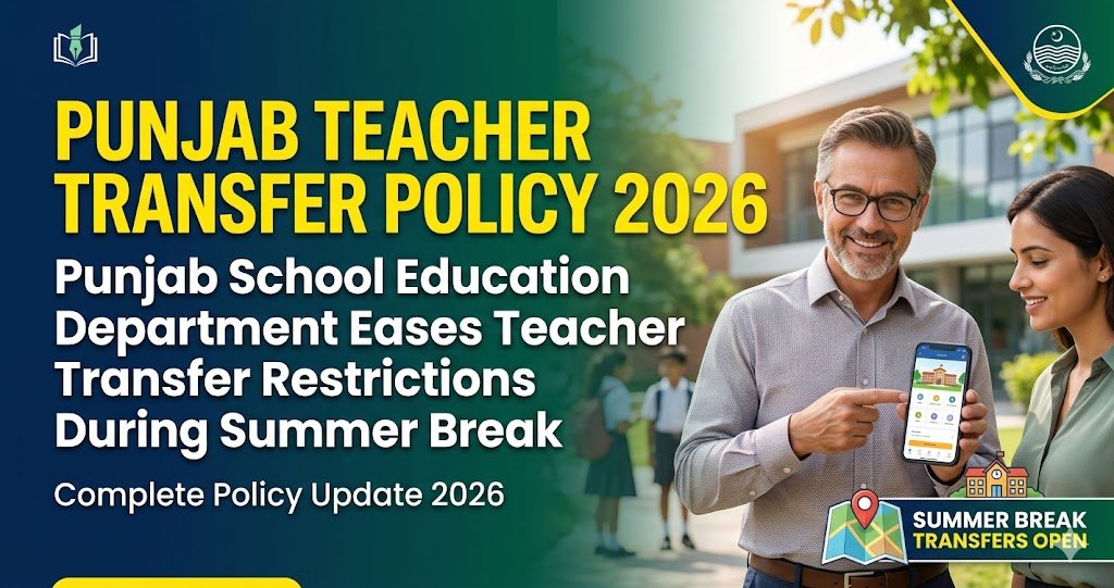Punjab Teacher Transfer Policy 2026: Punjab School Education Department Eases Teacher Transfer Restrictions During Summer Break – Complete Policy Update 2026